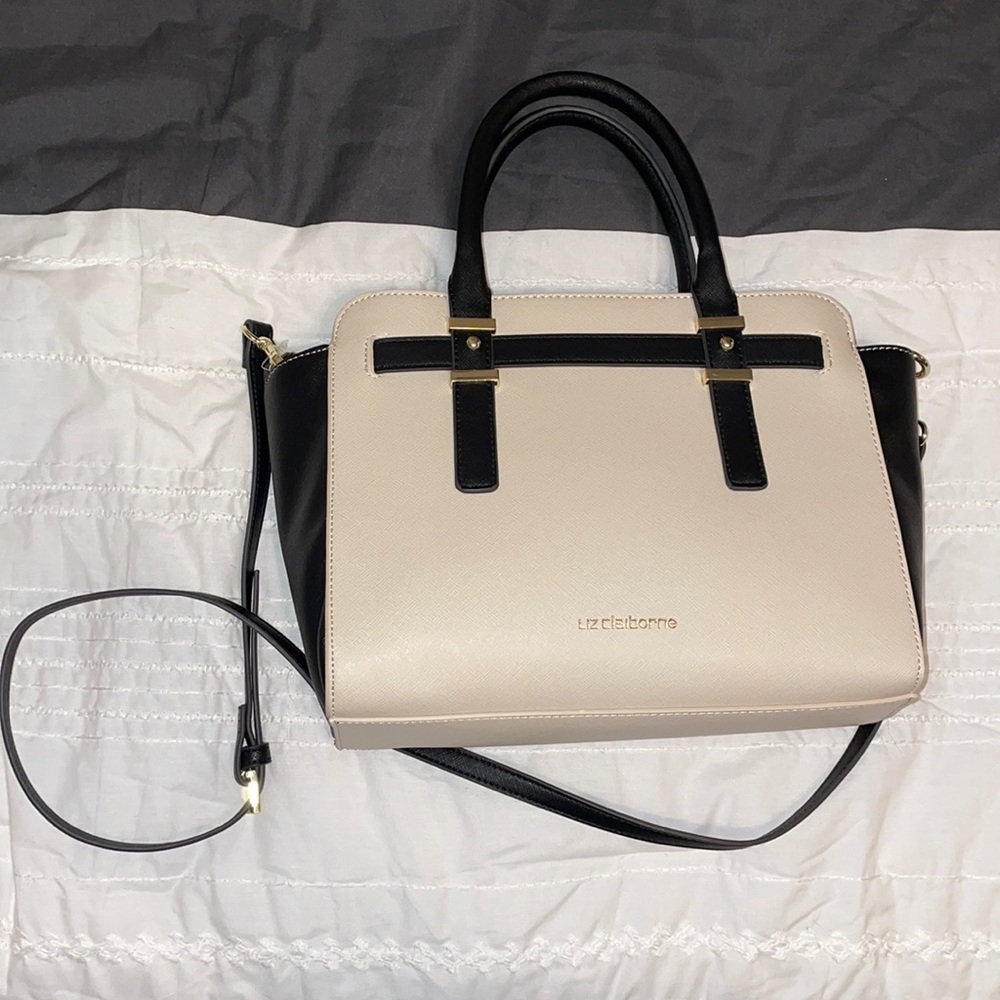 Never Used Liz Claiborne Beige/Black Purse